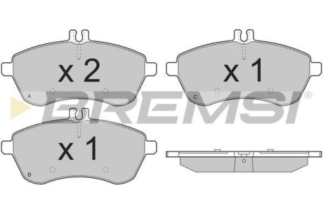 Гальмівні колодки пер. MB W204 07-14 (TRW) BREMSI BP3327