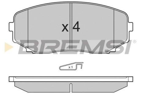 Гальмівні колодки пер. Mazda CX-7/CX-9 07- (sumitomo) BREMSI BP3332