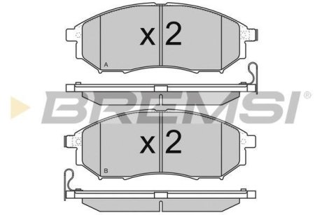 Гальмівні колодки пер. Nissan Qashqai 07-13/Pathfinder 05- (sumitomo) BREMSI BP3350