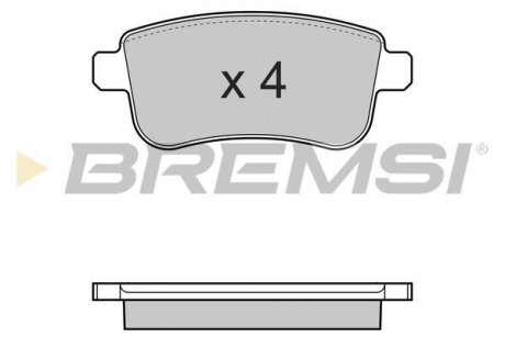 Гальмівні колодки зад. Megane III/Fluence 08- BREMSI BP3384 (фото 1)