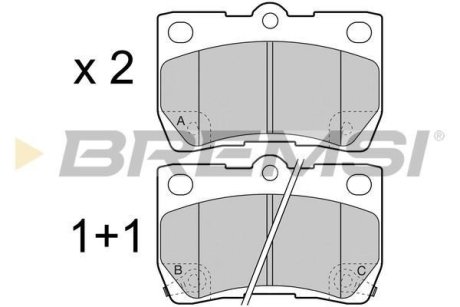 Гальмівні колодки зад. Lexus GS 05-/IS 05- (NBK) BREMSI BP3420