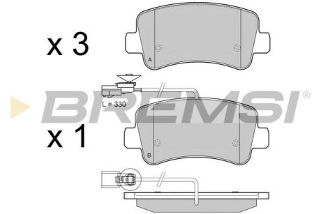 Гальмівні колодки зад. Renault Master III/Opel Movano 10- BREMSI BP3441 (фото 1)
