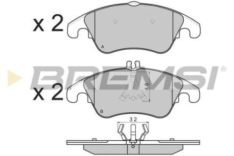 Гальмівні колодки пер. Audi A4/A5/A6/A7/Q7 08- (TRW) BREMSI BP3515