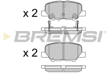 Гальмівні колодки зад. Mazda 6/Outlander III/ASX/4008 10- BREMSI BP3555 (фото 1)