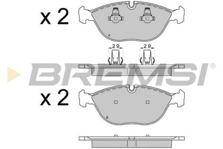 Гальмівні колодки пер. W210 (ATE) BREMSI BP3571