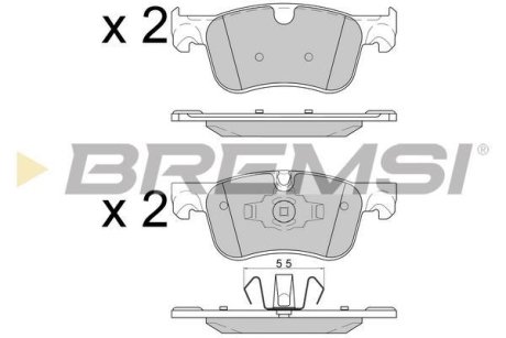 Гальмівні колодки пер. Citroen C4 13- (ATE) BREMSI BP3597 (фото 1)