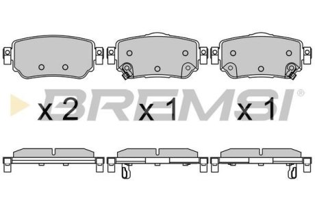 Гальмівні колодки зад. Nissan X-Trail/Qashqai II 13- (TRW) BREMSI BP3630