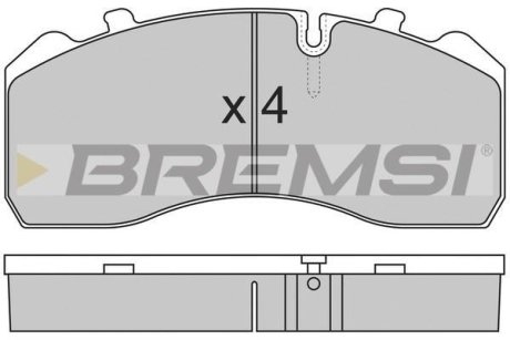 Гальмівні колодки пер. Iveco/MAN/MB BREMSI BP7284