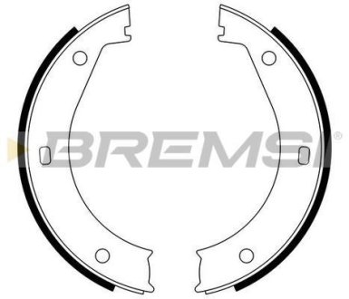 Колодки ручного гальма BMW 5(E28,E34) 81-97/6(E24) 77-89/ 7(E38) 94-01 (ATE) BREMSI GF0076