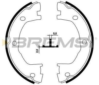 Колодки ручного гальма Daily II 89-99/Mascott 99-10 (Brembo) BREMSI GF0183 (фото 1)