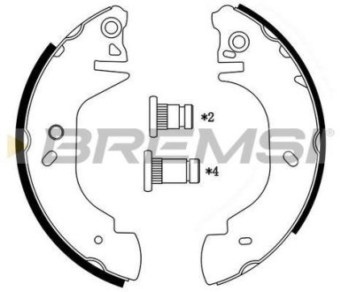 Гальмівні колодки зад. Transit 91-00 (Bendix) BREMSI GF0230