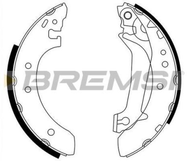 Гальмівні колодки зад. Escort 95-00/Fiesta 96-03 (TRW) BREMSI GF0236 (фото 1)