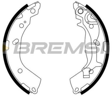 Гальмівні колодки зад. Hyundai Getz (TB) 02-09 (Mando) BREMSI GF0745