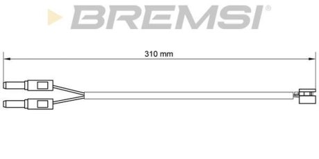 Датчик гальмівних колодок C5 III/407 04- пер. BREMSI WI0672 (фото 1)