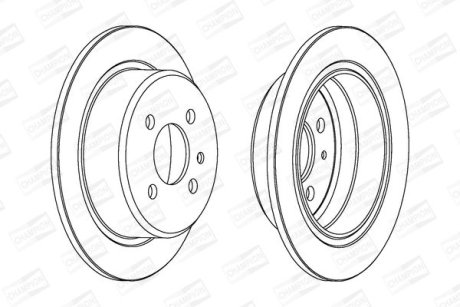 BMW диск гальмівний задній E30 316/325 82-94 (258*10) CHAMPION 561132CH (фото 1)