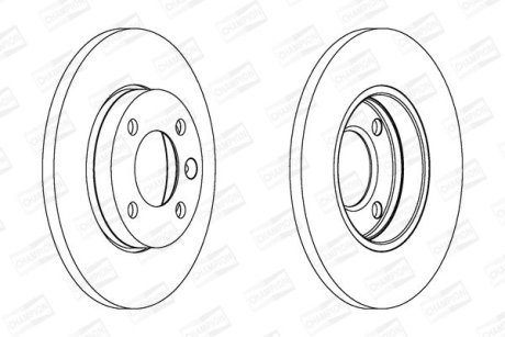 VW диск гальмівний передн.Audi 80,Golf I,II,III,Passat,Vento CHAMPION 561141CH