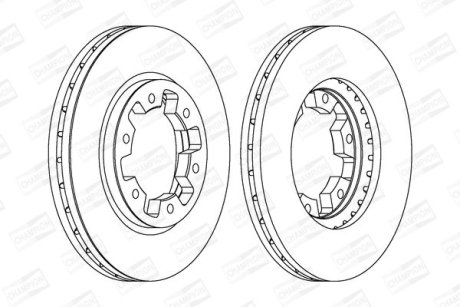 NISSAN диск гальмівний передн.Ford Maverick,Terrano CHAMPION 561523CH (фото 1)