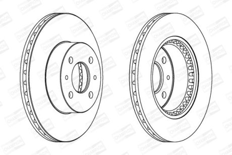 RENAULT диск гальмівний передн.Laguna 1.8I/2.0I,2.2D 95- CHAMPION 561592CH (фото 1)