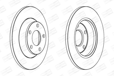 VW диск гальмівний передній Audi A4 1.6/1.9TDI 11/94- CHAMPION 561979CH