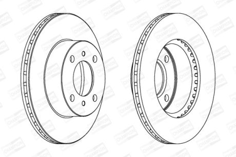 MITSUBISHI диск гальмівний передн. Carisma,Lancer V,VI,Colt CHAMPION 562011CH