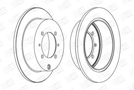 MITSUBISHI диск гальмівний задній Galant,Lancer,Space Runner 92- CHAMPION 562018CH
