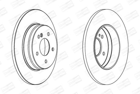 DB диск гальмівний задній W/S210 96- CHAMPION 562051CH