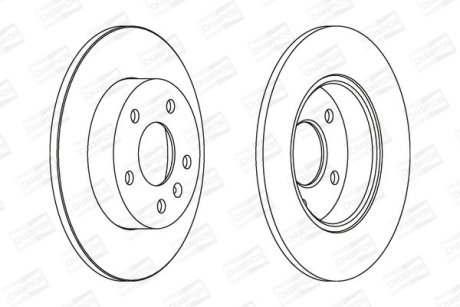 Диск тормозной задний (кратно 2) Opel Astra (01-10), Zafira (05-14) CHAMPION 562072CH