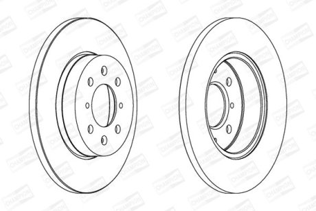 ROVER диск гальмівний передній 200,400 1.4/2.0 90- CHAMPION 562082CH