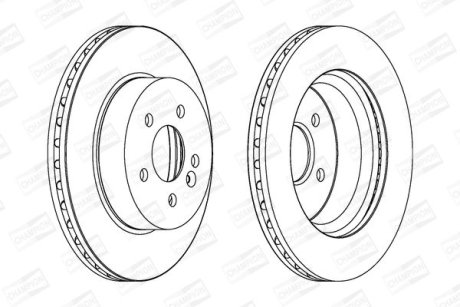 DB диск гальмівний передн. (вентил.) W163 (ML-klasse) CHAMPION 562099CH