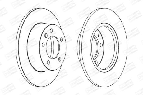 Диск тормозной задний (кратно 2) Opel Movano/Renault Master (II) CHAMPION 562164CH (фото 1)