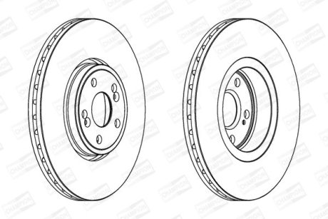 RENAULT диск гальмівний передн. Espace IV,Vel Satis 06- CHAMPION 562187CH1