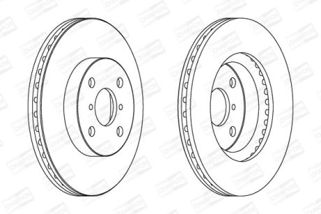 TOYOTA гальмівний диск передн.Yaris 06- CHAMPION 562421CH