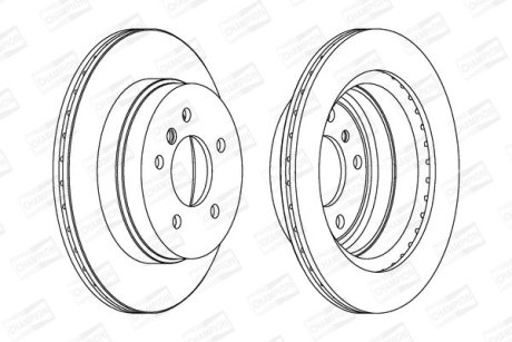 BMW диск гальмівний задн.1 E81/87,3 E90,X1 E84 05- CHAMPION 562442CH