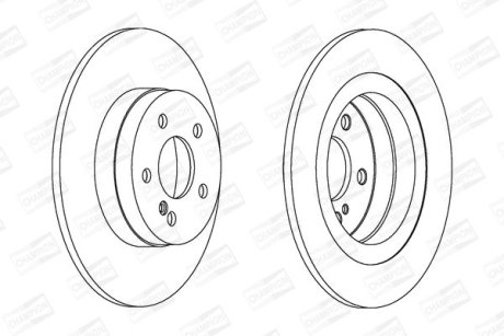 DB диск гальмівний задн.W204 07- CHAMPION 562620CH