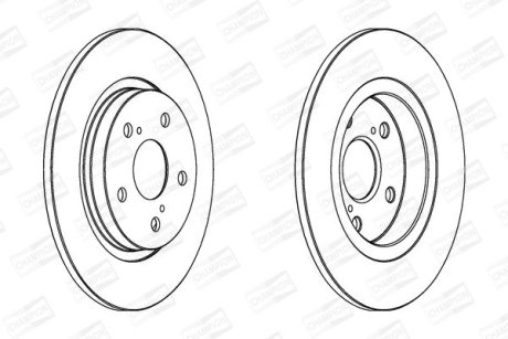 Диск тормозной задний (кратно 2) Toyota Avensis (09-) CHAMPION 562659CH