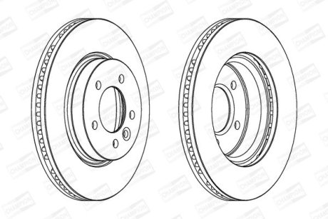 LANDROVER диск гальмівний передн.Discovery 04- CHAMPION 562666CH1