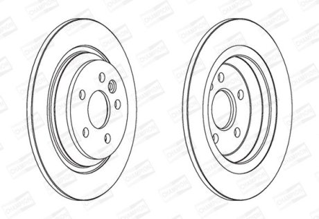 VOLVO диск гальмівний задн.S60 II,80 II,V60,XC70 06- CHAMPION 562741CH