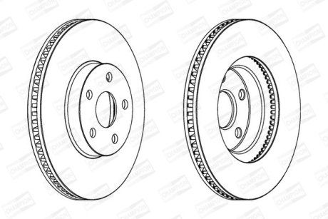 TOYOTA диск гальмівний передн.Celica 99-05 CHAMPION 563051CH (фото 1)