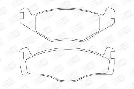 VW гальмівні колодки передн.Golf I,II,III,Jetta -92, Passat -88 (19.7mm) CHAMPION 571317CH