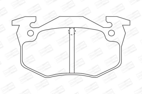 CITROEN гальмівні колодки задн. ZX 91-,Xsara,Peugeot 206-309,Renault 19,Clio,Megane I CHAMPION 571334CH