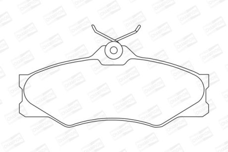 VW гальмівні колодки передн. T3 9/85- CHAMPION 571380CH
