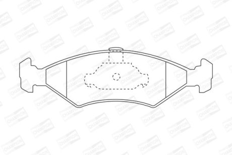 MAZDA гальмівні колодки передн.121,Ford Fiesta 95- CHAMPION 571914CH