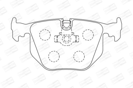 BMW гальмівні колодки задн.3 E46 2.5/3.0,7 E38 2.5/5.4,X5 E53 3.0/4.6,Rover 3.0/3.4 02- CHAMPION 571918CH