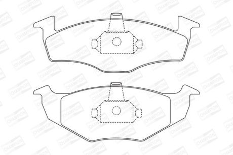 Колодки тормозные дисковые передние VW Lupo, Polo CHAMPION 571923CH