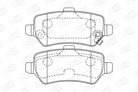 Колодки гальмівні дискові задні OPEL Astra H (04-10), Meriva (10-17) CHAMPION 573122CH