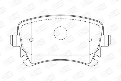 VW гальмівні колодки задн.Audi A4/A6/A8 04-T5 CHAMPION 573219CH