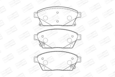 OPEL гальмівні колодки передн.Astra J,Mokka,Chevrolet Cruze 09- (16&quot;) CHAMPION 573325CH