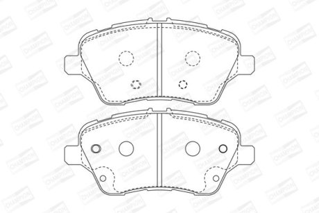 FORD гальмівні колодки передн.B-Max,Transit Courier 12- CHAMPION 573363CH