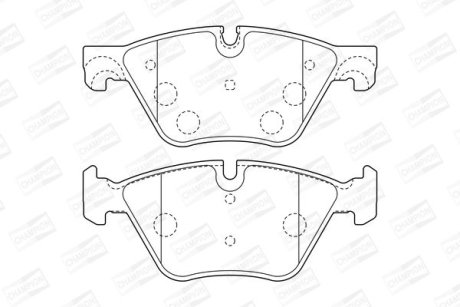 Колодки тормозные дисковые передние BMW 5 (F10) 09-16, 5 Touring (F11) 09-17 CHAMPION 573364CH