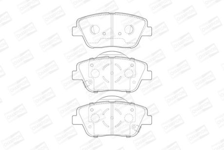 HYUNDAI гальмів.колодки передн. NF,Kia Optima 09- CHAMPION 573462CH